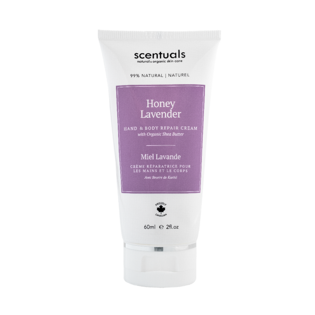Scentuals Honey Lavender Hand& Body Repair Cream with organic shea butter, 60 ml.