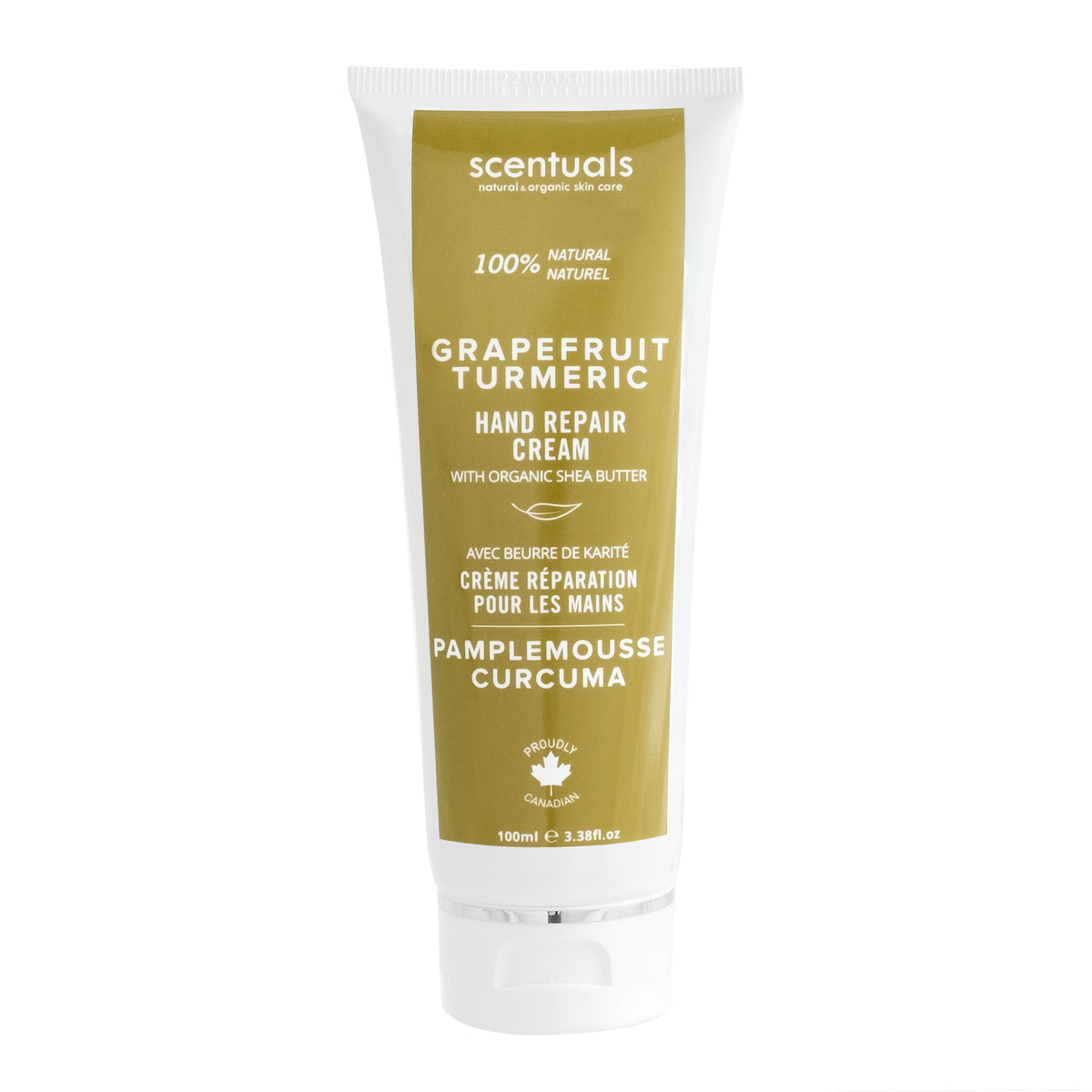 Scentuals Grapefruit Turmeric Hand Repair Cream 100ml. 100% natural and made with organic shea butter.