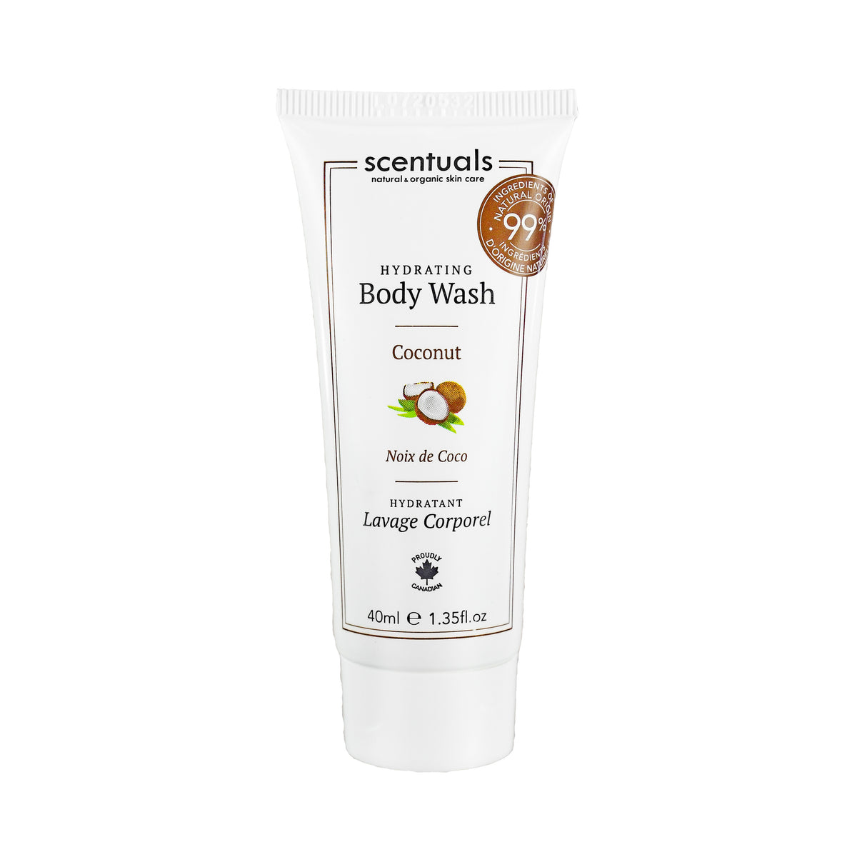 Coconut Body Wash Travel Size 40ml