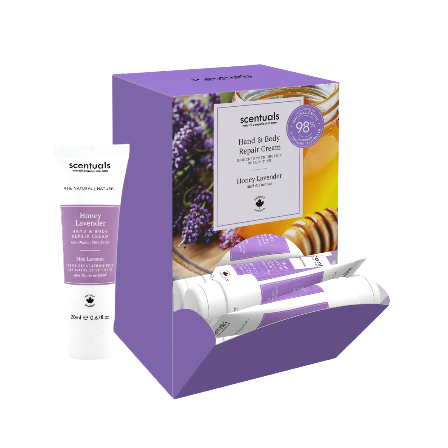 Honey Lavender Hand Repair Cream 20ml (Display of 24)