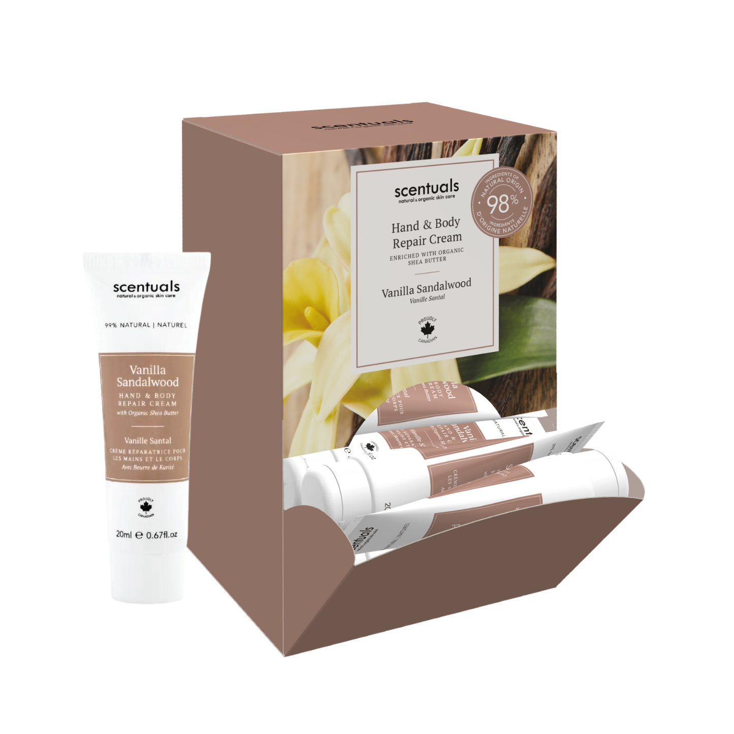 Vanilla Sandalwood Hand Repair Cream 20ml (Display of 24)