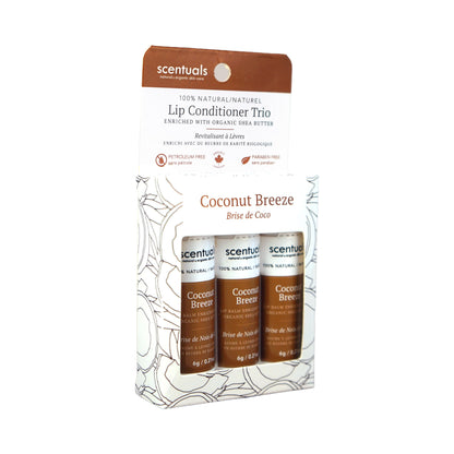 Coconut Breeze Lip Conditioner Trio (Boxed)