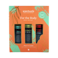 Scentuals roll-on set contianing Sleep, Headache, and Muscle Pain Roll-ons.