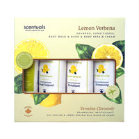 Centered view of Scentuals Lemon Verbena trave kit.