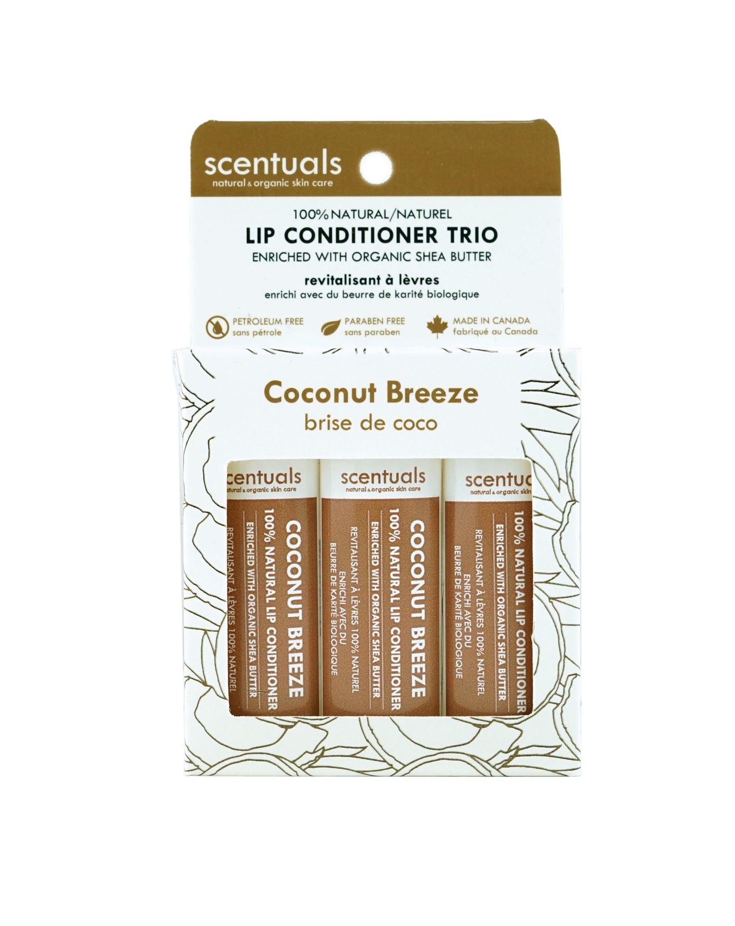 Coconut Breeze Lip Conditioner Trio (Boxed)