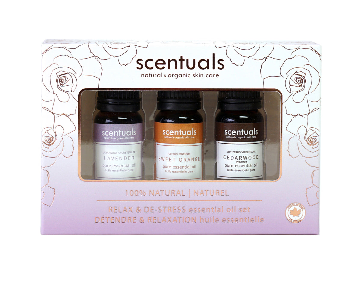 - De-Stress Essential Oil Gift Set -